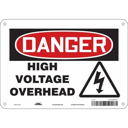 Safety Sign, 7 in Height, 10 in Width, Aluminum, Vertical Rectangle, English, 479U43 MPN:479U43