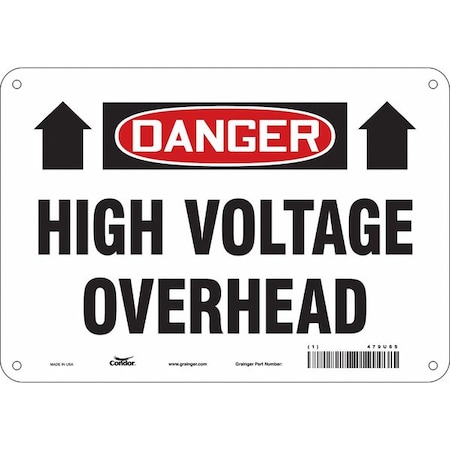 Safety Sign, 7 in Height, 10 in Width, Polyethylene, Vertical Rectangle, English, 479U65 MPN:479U65