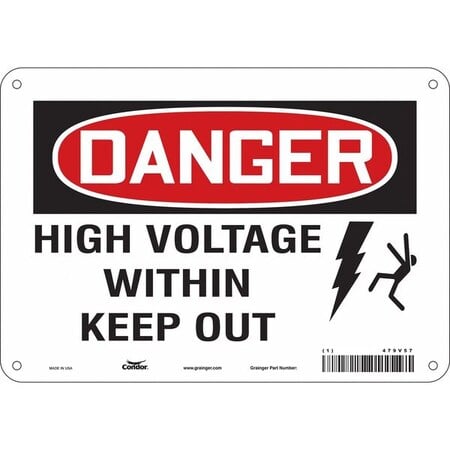 Safety Sign, 7 in Height, 10 in Width, Aluminum, Vertical Rectangle, English, 479V57 MPN:479V57