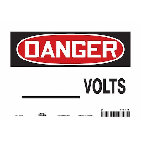 Safety Sign, 7 in Height, 10 in Width, Vinyl, Vertical Rectangle, English, 479V95 MPN:479V95