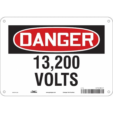 Safety Sign, 7 in Height, 10 in Width, Aluminum, Vertical Rectangle, English, 479W27 MPN:479W27