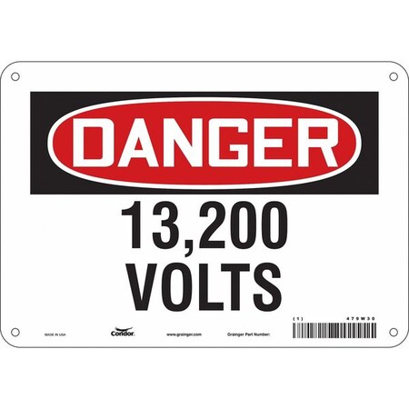 Safety Sign, 7 in Height, 10 in Width, Polyethylene, Vertical Rectangle, English, 479W30 MPN:479W30