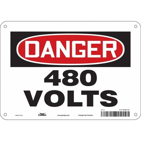 Safety Sign, 7 in Height, 10 in Width, Polyethylene, Vertical Rectangle, English, 479W56 MPN:479W56
