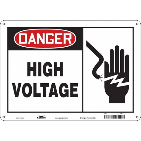 Safety Sign, 10 in Height, 14 in Width, Polyethylene, Horizontal Rectangle, English, 479W71 MPN:479W71