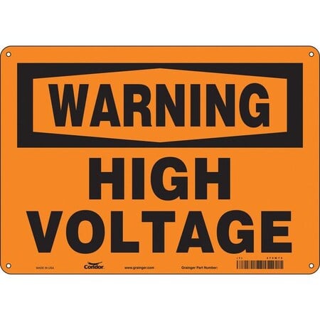 Safety Sign, 10 in Height, 14 in Width, Aluminum, Horizontal Rectangle, English, 479W75 MPN:479W75