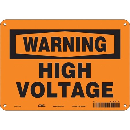 Safety Sign, 7 in Height, 10 in Width, Polyethylene, Vertical Rectangle, English, 479W77 MPN:479W77