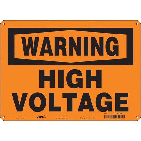 Safety Sign, 10 in Height, 14 in Width, Polyethylene, Horizontal Rectangle, English, 479W78 MPN:479W78