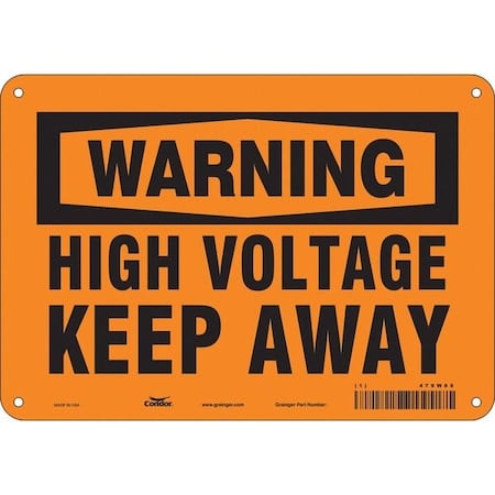 Safety Sign, 7 in Height, 10 in Width, Aluminum, Vertical Rectangle, English, 479W88 MPN:479W88