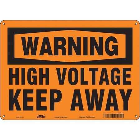 Safety Sign, 10 in Height, 14 in Width, Aluminum, Horizontal Rectangle, English, 479W89 MPN:479W89