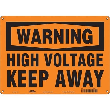 Safety Sign, 10 in Height, 14 in Width, Polyethylene, Horizontal Rectangle, English, 479W92 MPN:479W92
