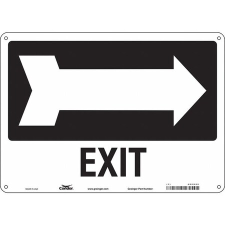 Exit Sign, Aluminum, 14