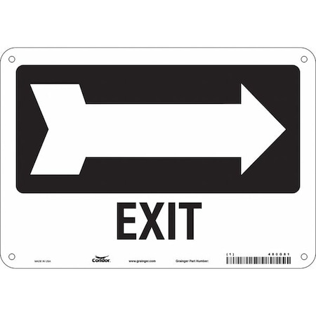 Exit Sign, Plastic, 10