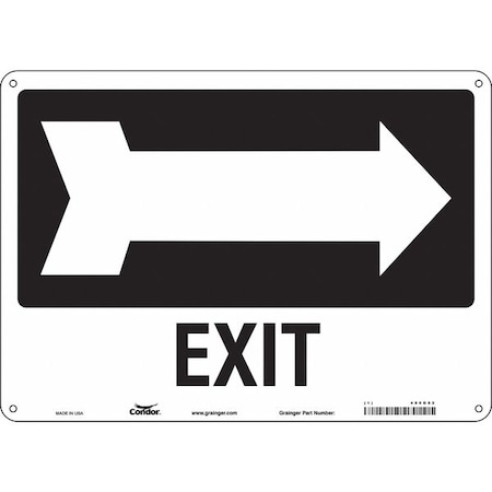 Exit Sign, Plastic, 14