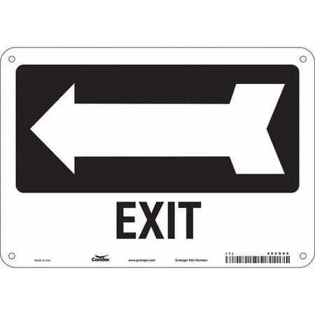 Exit Sign, Aluminum, 10