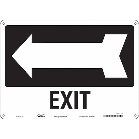 Exit Sign, Aluminum, 14