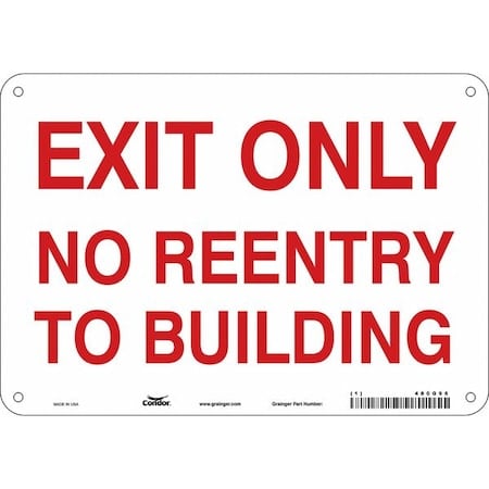 Exit Sign, Aluminum, 10