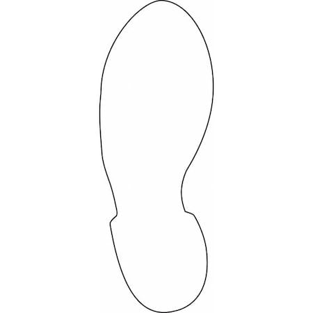 No Header, *LEFT FOOT MARKER*, 3 in W x 8 1/4 in H, Vertical Rectangle, Glow Vinyl MPN:480H03