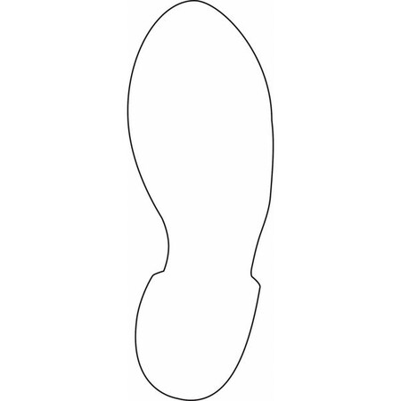 No Header, *RIGHT FOOT MARKER*, 3 in W x 8 1/4 in H, Footprint, Glow Vinyl MPN:480H04