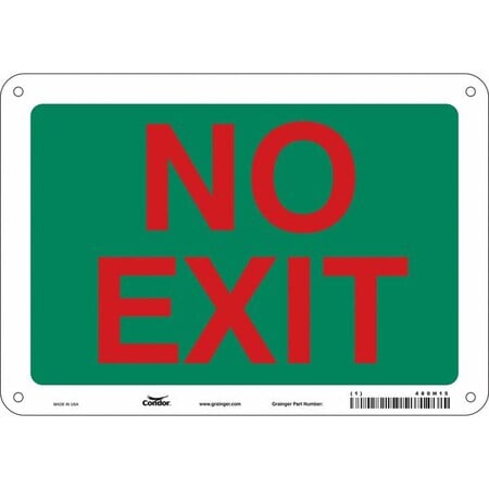Exit Sign, Aluminum, 10