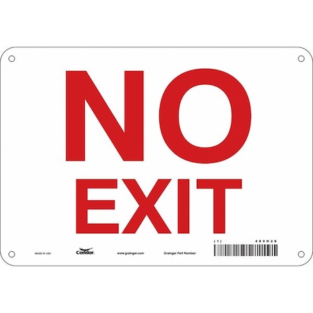 Exit Sign, Aluminum, 10