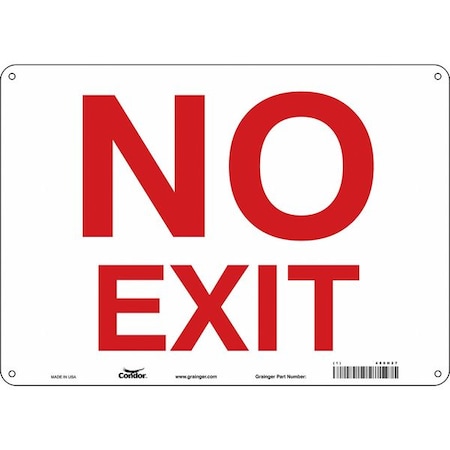 Exit Sign, Aluminum, 14