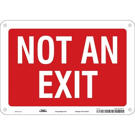 Exit Sign, Aluminum, 10