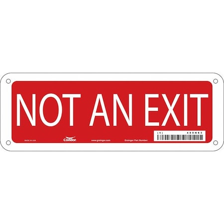 Exit Sign, Aluminum, 10