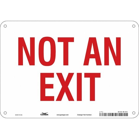 Exit Sign, Aluminum, 10