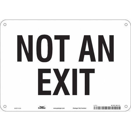 Exit Sign, Aluminum, 10