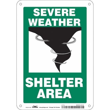 Safety Sign, 10 in Height, 7 in Width, Aluminum, Horizontal Rectangle, English MPN:480J22
