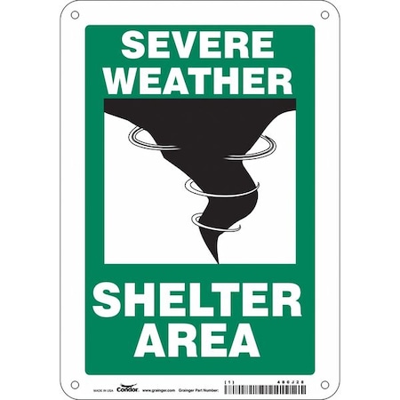 Safety Sign, 10 in Height, 7 in Width, Polyethylene, Horizontal Rectangle, English MPN:480J28