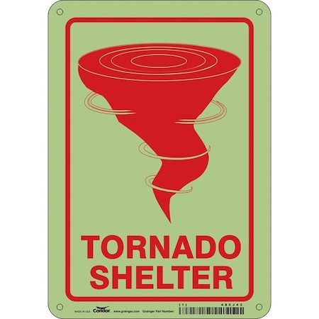 TORNADO SHELTER, 7 in W x 10 in H, Horizontal Rectangle, Polyethylene, 480J42 MPN:480J42