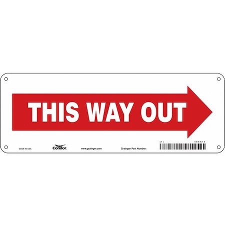 Safety Sign, 5 in H, 14 in W, Polyethylene, Vertical Rectangle, English, 480K15 MPN:480K15