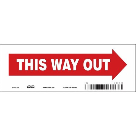 Safety Sign, 3 1/2 in H, 10 in W, Vinyl, Vertical Rectangle, English, 480K16 MPN:480K16