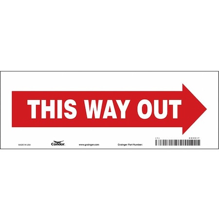 Safety Sign, 5 in H, 14 in W, Vinyl, Vertical Rectangle, English, 480K17 MPN:480K17