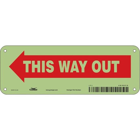 Safety Sign, 3 1/2 in H, 10 in W, Polyethylene, Vertical Rectangle, English, 480K22 MPN:480K22