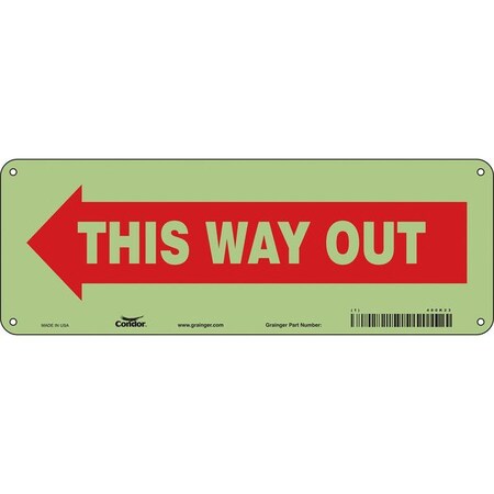 Safety Sign, 5 in H, 14 in W, Polyethylene, Vertical Rectangle, English, 480K23 MPN:480K23