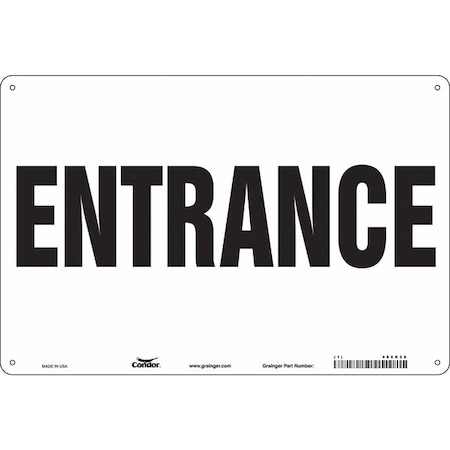 ENTRANCE, 36 in W x 24 in H, Horizontal Rectangle, Aluminum, 480K28 MPN:480K28