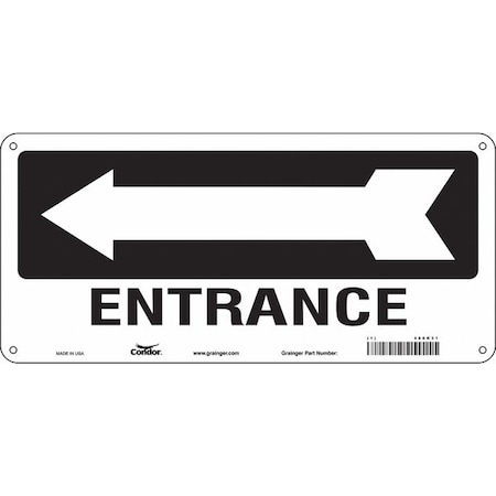 Safety Sign, 6 1/2 in H, 14 in W, Aluminum, Vertical Rectangle, English, 480K31 MPN:480K31