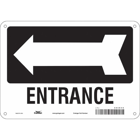 Safety Sign, 7 in Height, 10 in Width, Aluminum, Vertical Rectangle, English, 480K34 MPN:480K34