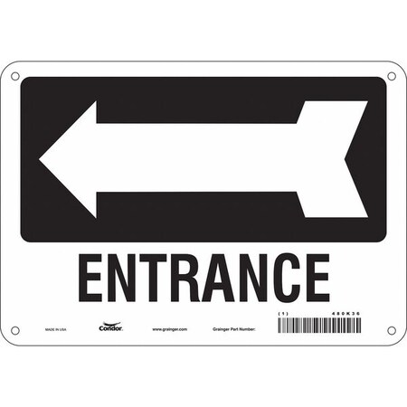 Safety Sign, 7 in Height, 10 in Width, Polyethylene, Vertical Rectangle, English, 480K36 MPN:480K36
