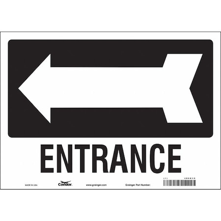 Safety Sign, 10 in Height, 14 in Width, Vinyl, Horizontal Rectangle, English, 480K39 MPN:480K39
