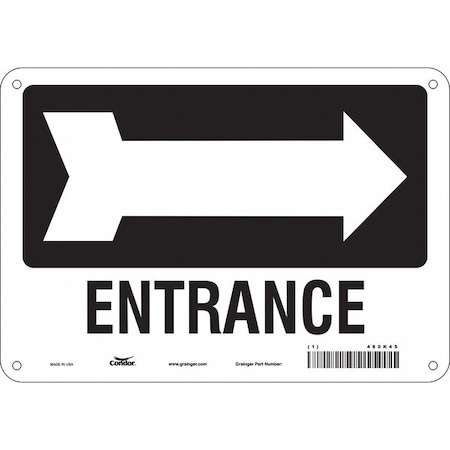 Safety Sign, 7 in Height, 10 in Width, Polyethylene, Vertical Rectangle, English, 480K45 MPN:480K45