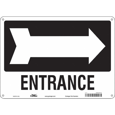 Safety Sign, 10 in Height, 14 in Width, Polyethylene, Horizontal Rectangle, English, 480K46 MPN:480K46