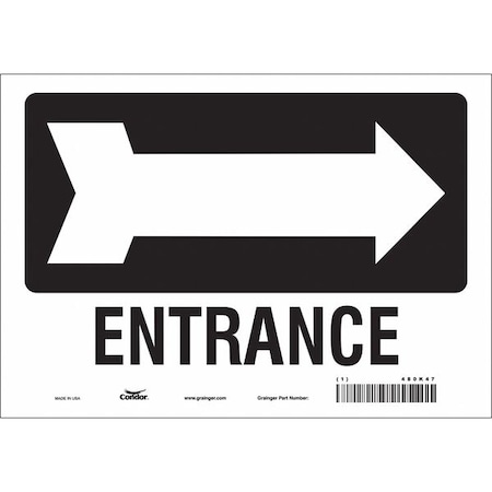 Safety Sign, 7 in Height, 10 in Width, Vinyl, Vertical Rectangle, English, 480K47 MPN:480K47