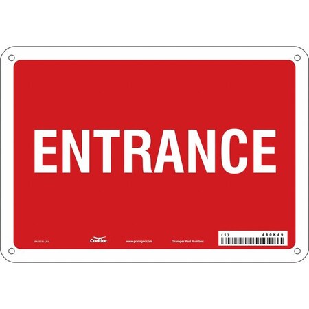 Safety Sign, 7 in Height, 10 in Width, Aluminum, Vertical Rectangle, English, 480K49 MPN:480K49