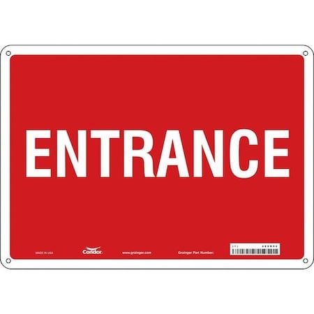 Safety Sign, 10 in Height, 14 in Width, Aluminum, Horizontal Rectangle, English, 480K50 MPN:480K50