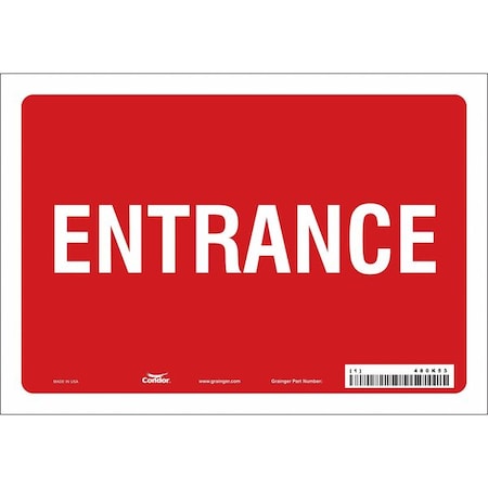 Safety Sign, 7 in Height, 10 in Width, Vinyl, Vertical Rectangle, English, 480K53 MPN:480K53
