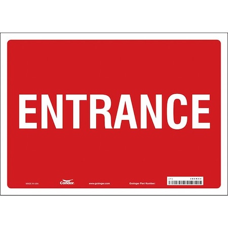 Safety Sign, 10 in Height, 14 in Width, Vinyl, Horizontal Rectangle, English, 480K54 MPN:480K54