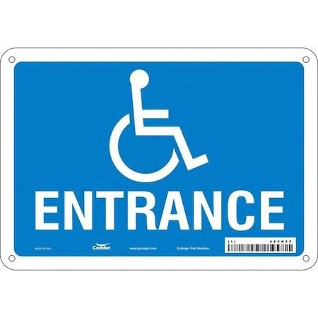 Safety Sign, 7 in Height, 10 in Width, Aluminum, Vertical Rectangle, English, 480K55 MPN:480K55